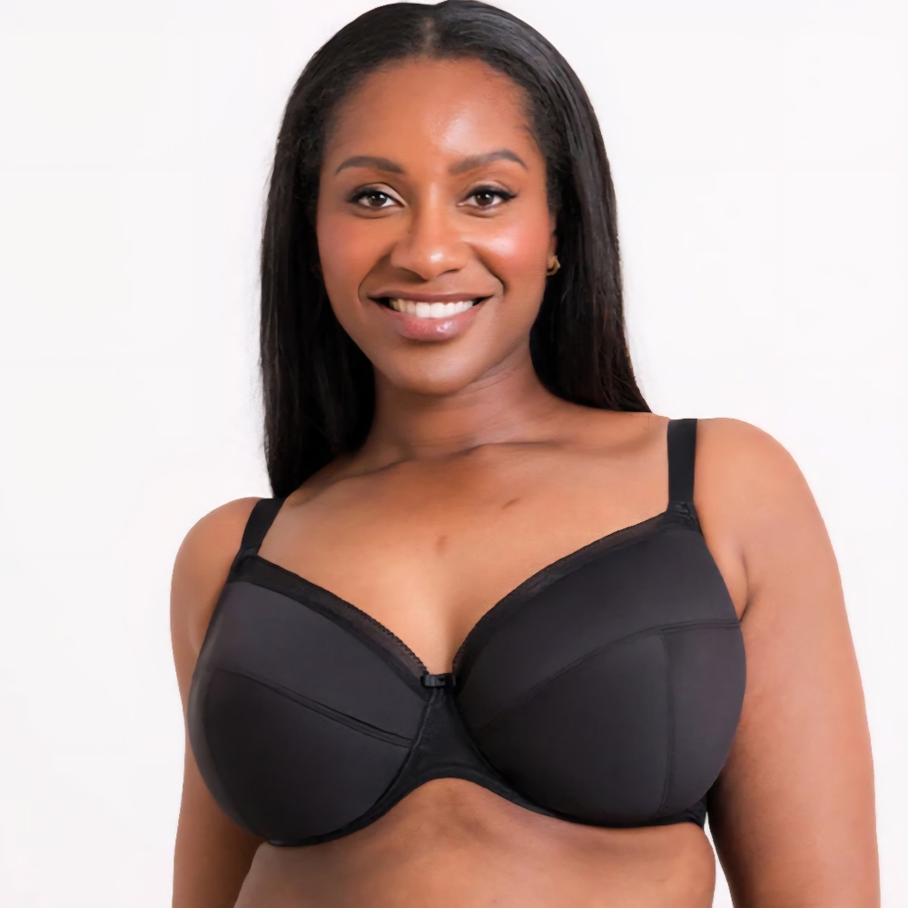 NWOT FLIRTELLE Women's Black Josie Plunge Underwire Bra Size US 34I Adjustable.